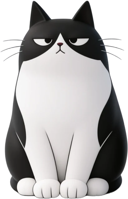 Cosmo sits and stares at you.